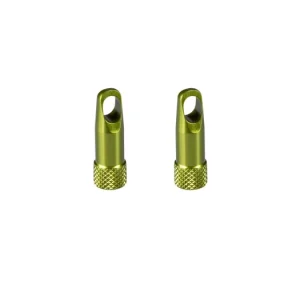 Prémiový Čepičky galuskového ventilku FORCE hliníkové s klíčem zelené 2 ks