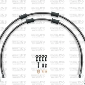 Hadice zadní brzdy Venhill POWERHOSEPLUS YAM-8009RB-BK (2 hadice v sadě) černé hadice, černé koncovky Moderní