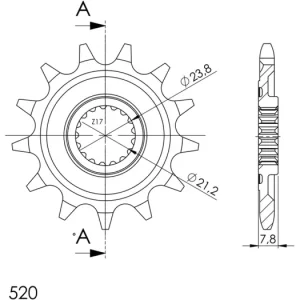 Super Cena Řetězové kolečko SUPERSPROX CST-1326:13 13 zubů, 520