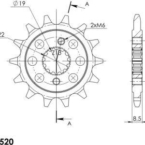 Řetězové kolečko SUPERSPROX CST-1403:14 14 zubů, 520 Kup Teď