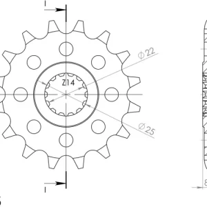 Profesionální Řetězové kolečko SUPERSPROX CST-301:16