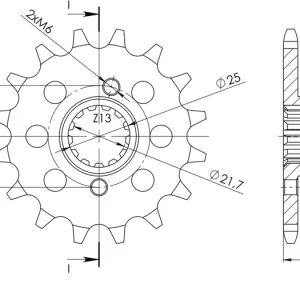 Řetězové kolečko SUPERSPROX CST-308:16 16 zubů, 520 Hit Sezóny