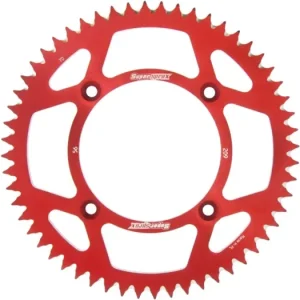 Ruční Výroba Hliníková řetězová rozeta SUPERSPROX RAL-209:56-RED červená 56 zubů, 420