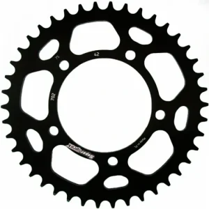 Hliníková řetězová rozeta SUPERSPROX RAL-702:42-BLK černý 42 zubů, 525 Expresní Doručení