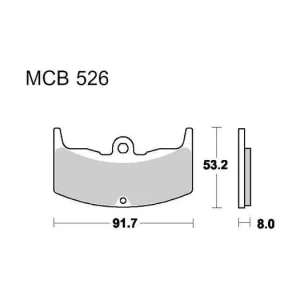 Brzdové destičky LUCAS MCB 526 organické 1551 Výprodej