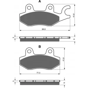 Brzdové destičky GOLDFREN 332 S3 252461 Ruční Výroba