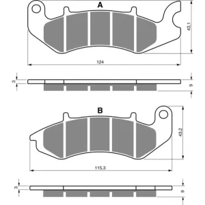 Ruční Výroba Brzdové destičky GOLDFREN 393 AD 252583