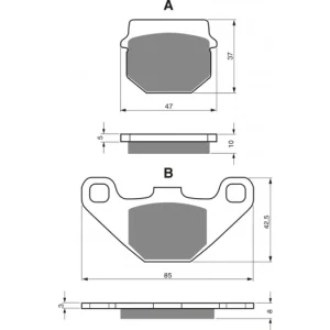 Autentický Brzdové destičky GOLDFREN 042 K1 14289