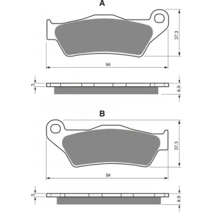 Sezónní Sleva Brzdové destičky GOLDFREN 349 S33 STREET REAR 252517