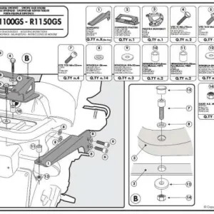 KAPPA zadní nosič kufru BMW R 1100GS (94-99), R 1150GS (00-03) ( s plotnou MONOKEY ) Trendový