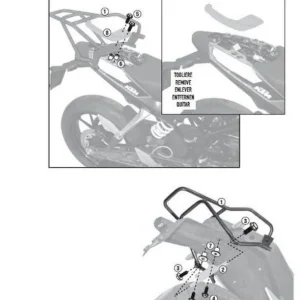 KAPPA zadní nosič kufru KTM DUKE 125/300/390 (11-16) ( bez plotny ) Odeslání Ihned