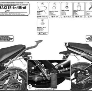KAPPA nosič pod boční brašny KAWASAKI ER-6N 05-08 Vrácení Zdarma