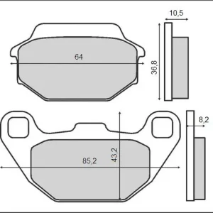 Akční Nabídka BRENTA brzdové destičky KH305 (organické) KYMCO/SYM