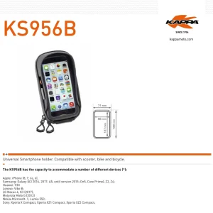 Horká Nabídka KAPPA brašna na navigaci / telefon IPHONE 6/6S/7/8 SAMSUNG GALAXY NOKIA/MICROSOFT SONY XPERIA s montáží na řidítka i zrcátko - - -