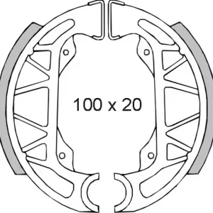 BRENTA brzdové čelisti - pakny GILERA STORM PIAGGIO FREE/NRG/NTT/ sféra/typHOON (100X20mm) (FT 0275) Limitovaná Edice