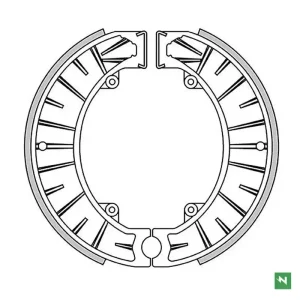 NEWFREN brzdové čelisti - pakny přední/zadní KTM MX 250 82, TYŁ KTM GS 175 77-82 (181X25mm) Sezónní Sleva