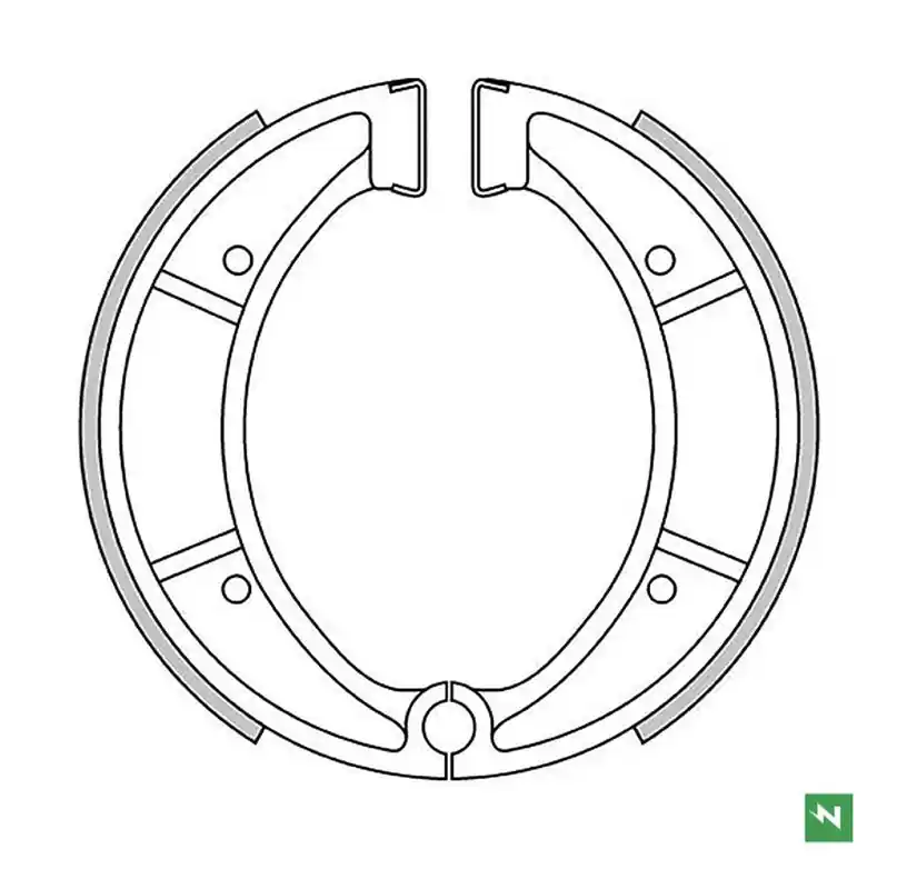 NEWFREN brzdové čelisti - pakny přední/zadní HUSQVARNA CR 125 83-90, CR 240 81-87, CR 250 81-95, WR 125 82-90, WRE 125 82-88, XC 430 81-87, TYŁ WR 250 87-89, TC 510 88-92, WR 240 85-90, WR 250 87-89 (160X30mm) Nejlepší Cena