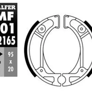 Cenová Bomba GALFER brzdové čelisti - pakny zadní HONDA CRF 70/80/100F 04-, DIO 50 91-93, NE 50 VISION 85-, KYMCO FEVER ZX 50 97-, SA 75/80 VISION 89-