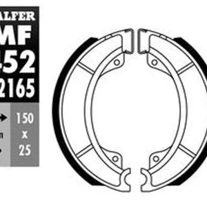 GALFER brzdové čelisti - pakny přední SH527 (Y527) YAMAHA SR 125 82-97, SR 250 80-90, zadní CPI ARAGON 125 07-,(25X130mm) Značkový