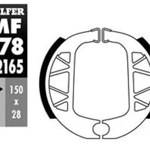 Hromadná Objednávka GALFER brzdové čelisti - pakny zadní YAMAHA BWS 125 10-, CYGNUS 125X 03-, CYGNUS 150 07-