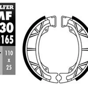 Super Cena GALFER brzdové čelisti - pakny zadní APRILIO AMICO 50 90-95, GULLIVER 50 95-98, MOJITO 125 05-, SCARABEO 100 00-04, SCARABEO 50 04-, SR 50 92-96, SYM JUNGLE 50 99-, YAMAHA JOG 50 92-01, AXIS 50 93-, TTR 90/125 00-, TTR 50 06-