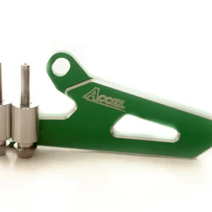Trendový ACCEL kryt ozubeného kola přední KAWASAKI KX 125 03-08, KX 250 05-08, KX 450F 06-16 barva zelená