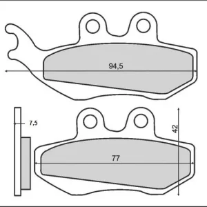 Rychlé Dodání BRENTA brzdové destičky KH194 (organické)