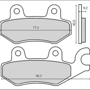 Nejlepší Volba BRENTA brzdové destičky KH197 (organické) HONDA XL 125 VARADERO 01-11, VT 125C, KYMCO 50/125/200/250/300