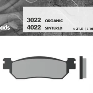 BRENTA brzdové destičky KH275 (organické) YAMAHA/MBK/ITALJET, přední+zadní Akce