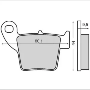 BRENTA brzdové destičky KH346 (organické) HONDA CR/CRF`02-16, zadní Nejlepší Volba