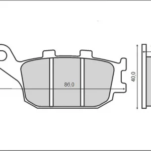 Značkový BRENTA brzdové destičky KH174 (organické)