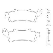 Limitovaná Edice BRENTA brzdové destičky KH281 / KH261 sintrované barva zlatá (tloušťka 9,5mm) (FT 4023)