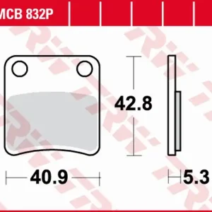 TRW ZF brzdové destičky (brzda stojící) KH257/2 organické BMW C 650 11-, C-EVOLUTIONE 14-, HONDA FJS 400 09-16, FJS 600 03-16, CRF 1000 / 1100 15-, VFR 1200 10-, GL 1800 18- zadní Nejlepší Volba