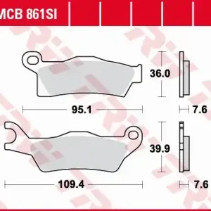 TRW ZF brzdové destičky KH617 sintrované OFFROAD CAN-AM OUTLANDER 800 / 1000 12-, RENEGADE 1000 12-, pravý přední Exkluzivní