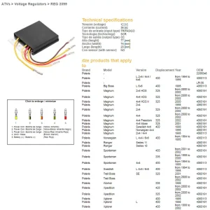 DZE regulátor napětí POLARIS 325/335/400/425 98-02 (4060191) (ESR956) Trendový