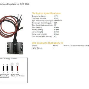 DZE regulátor napětí HARLEY-DAVIDSON (ESR851) Novinka