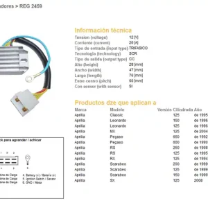 Doprava Zdarma DZE regulátor napětí APRILIA PEGASO 600/650 90-95; RS 125/250 95-09; RX 125 94-08; LEOnardo; SCARABEO (ESR087)