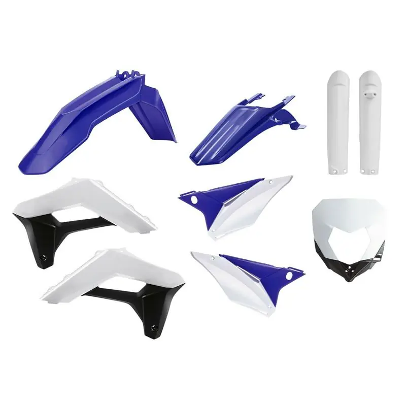 Akční Cena POLISPORT kompletní sada plastů (FULL KIT) SHERCO SE-R/SEF-R 17-23 v sadě kryt světla (8679800003) a kryty tlumičů (8398600002) barva světle modrá bílá černá OEM