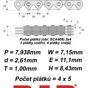 Značkový D.I.D Rozvodový řetěz DID KAWASAKI ZZR 1200 rok 02-05