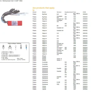 Rychlé Dodání DZE jednotka zapalování CDI POLARIS sportSMAN 500 96-00; 400 01-02; SCRAMBLER 500 97-00 - nahrazuje 1357-01