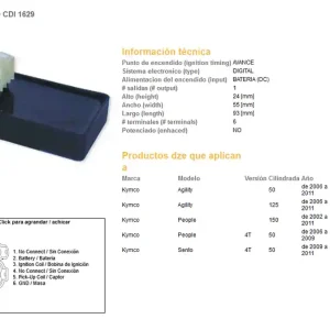 DZE jednotka zapalování CDI KYMCO AGILITY 50/125 06-11; PEOPLE 50/150 06-11 Nakupujte Hned