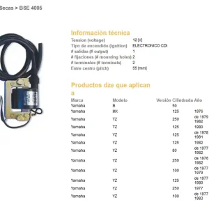Expresní Doručení DZE indukční cívka YAMAHA YZ 125 77-82; YZ 250 76-82 (2X6-82310-10) (565-82310-10)