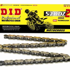 Akční Cena DID hnací řetěz 520DZ2GB-116 (116-článků) bez O-kroužků zlatá rozpojený + spona