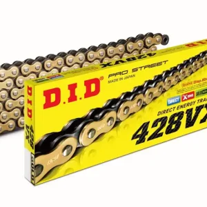 DID hnací řetěz 428VXGB-134 (134 článků) O-kroužek zlatá rozpojený + spona Must-Have