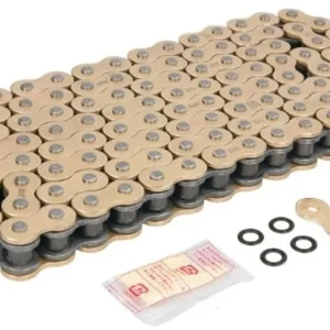 DID hnací řetěz 525ZVMX2GG-120 (120 článků) X-RING zlatá / zlatá (525ZVMX2GG120) rozpojený + nýtovací spojka Nejprodávanější