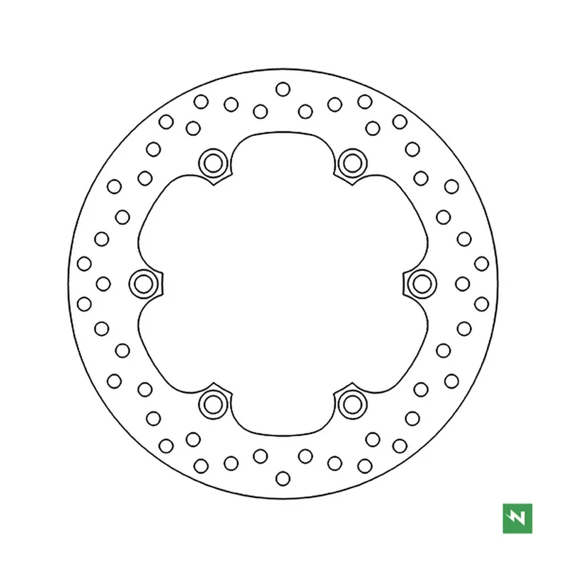 Profesionální NEWFREN brzdový kotouč zadní HONDA NSS 125/250/300 FORZA 08-19; FJS 400/600 SILVER WINGS 01-08; XLV 1000 VARADERO 03-11; CBR 1100XX BLACKBIRD 97-08; CB 1100SF X ELEVEN 00-03; CB 1300F 03-08 (256X144X5)