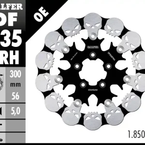 GALFER přední brzdový kotouč HARLEY-DAVIDSON (300X56X5) plovoucí SKULL (motiv lebky) Hromadná Objednávka
