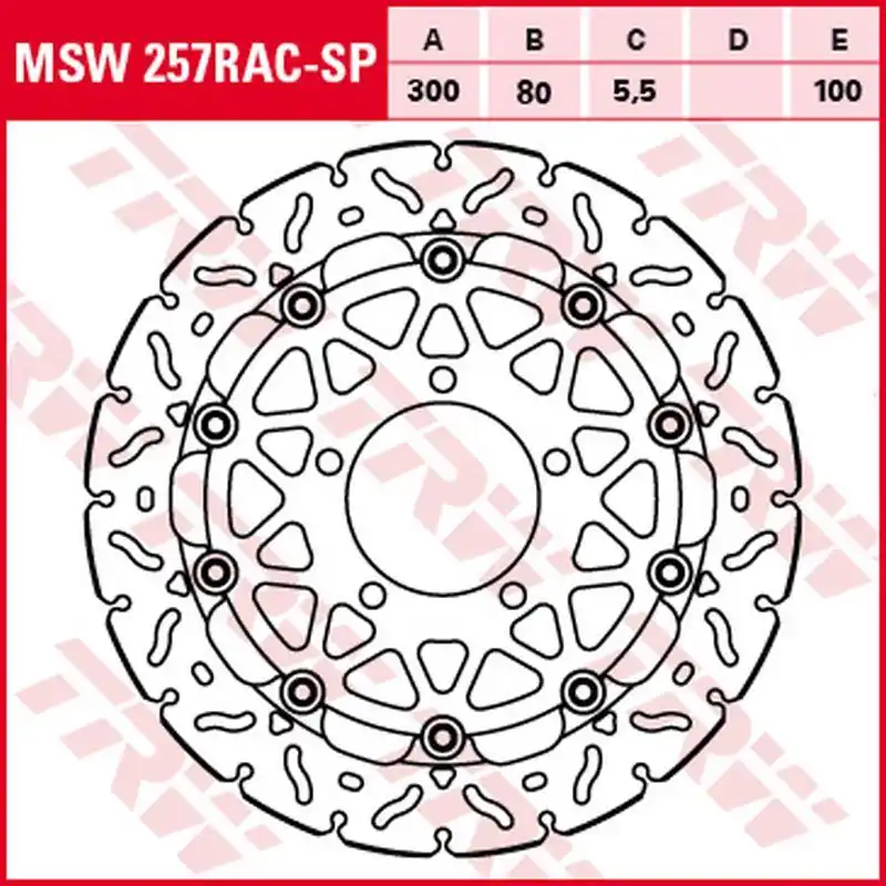 Novinka TRW ZF přední brzdový kotouč KAWASAKI ZX-6R 600 07-16, ZX-6RR 600, ZX-6R 636 05-06, ER-6F/N 06-16, KLE 650 VERSYS 07-, s 750 07-14, s 1000 07-17, s 1000SX 11-, ZX-10R 04-07, (300X80X5,5mm) WAVE