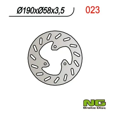 NG přední brzdový kotouč/zadní YAMAHA NEOS 50 97-21, APRILIA HABANA 50/125 98-02, LEOnardo 125 96-05, SCARABEO 98-10, SR 50 97-06, (190X58X3,5mm) (3X8,5mm) Odeslání Ihned