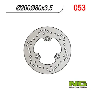 NG přední brzdový kotouč KAWASAKI QUAD KLF 220/300/400, KVF 300/400 (200X80X3,5) Doprava Zdarma